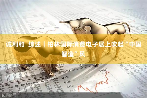 诚利和  综述｜柏林国际消费电子展上吹起“中国智造”风