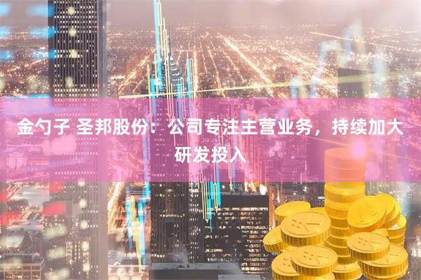 金勺子 圣邦股份：公司专注主营业务，持续加大研发投入