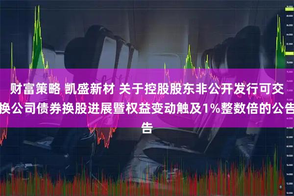 财富策略 凯盛新材 关于控股股东非公开发行可交换公司债券换股进展暨权益变动触及1%整数倍的公告